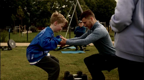 Young athlete training