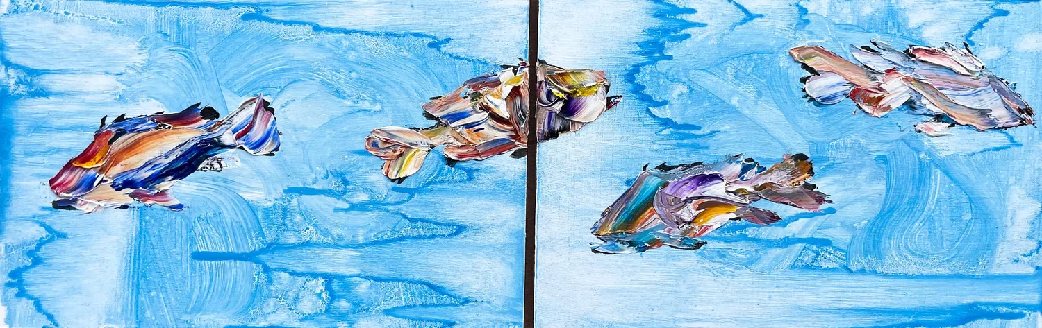 Tipsy Fish, óleo de Isabel Barceló