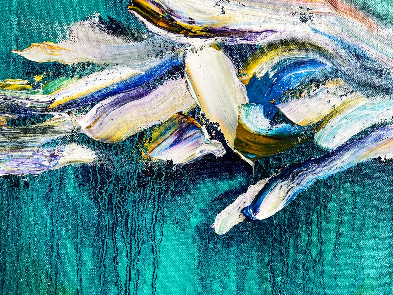 Tipsy Fish, óleo de Isabel Barceló