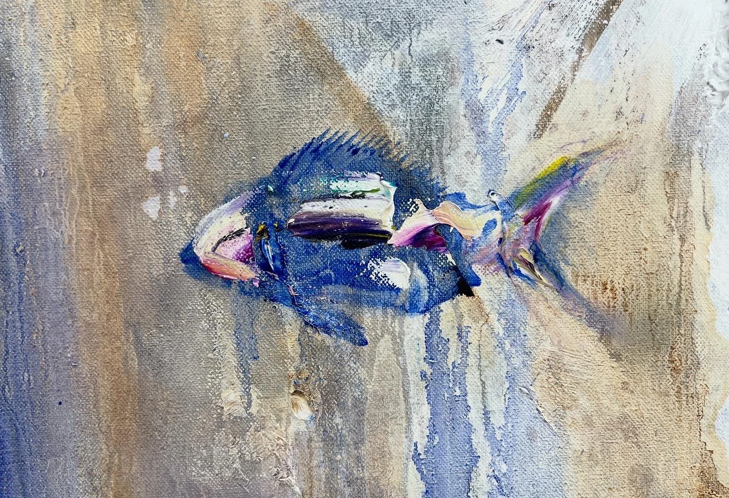 Tipsy Fish, óleo de Isabel Barceló