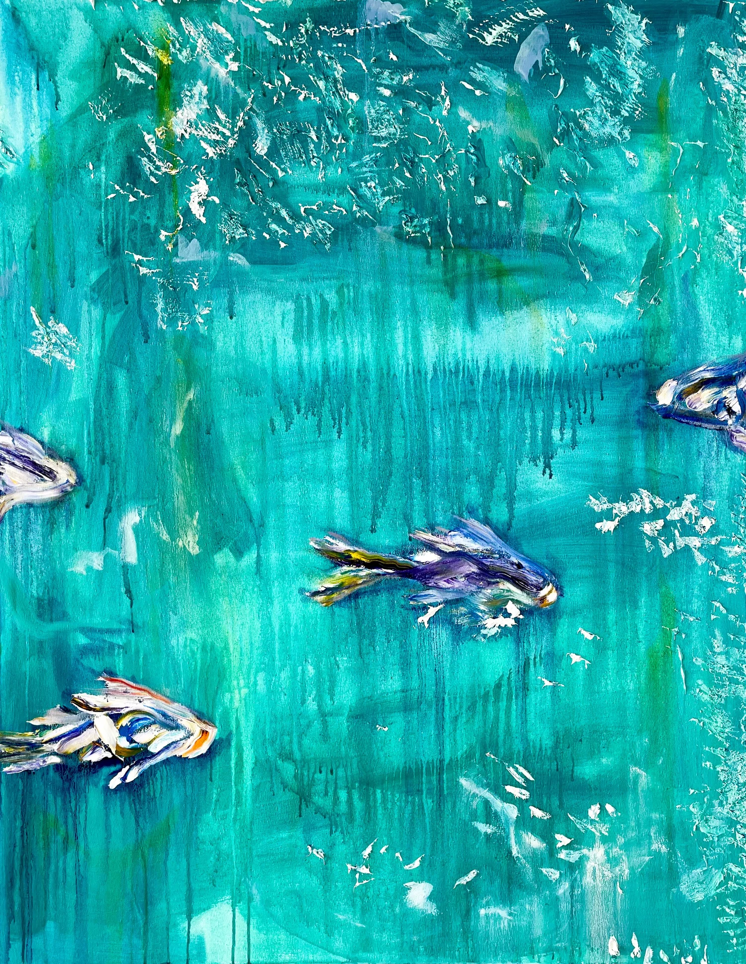 Tipsy Fish, óleo de Isabel Barceló
