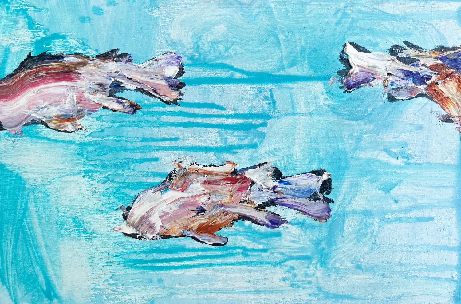 Tipsy Fish, óleo de Isabel Barceló