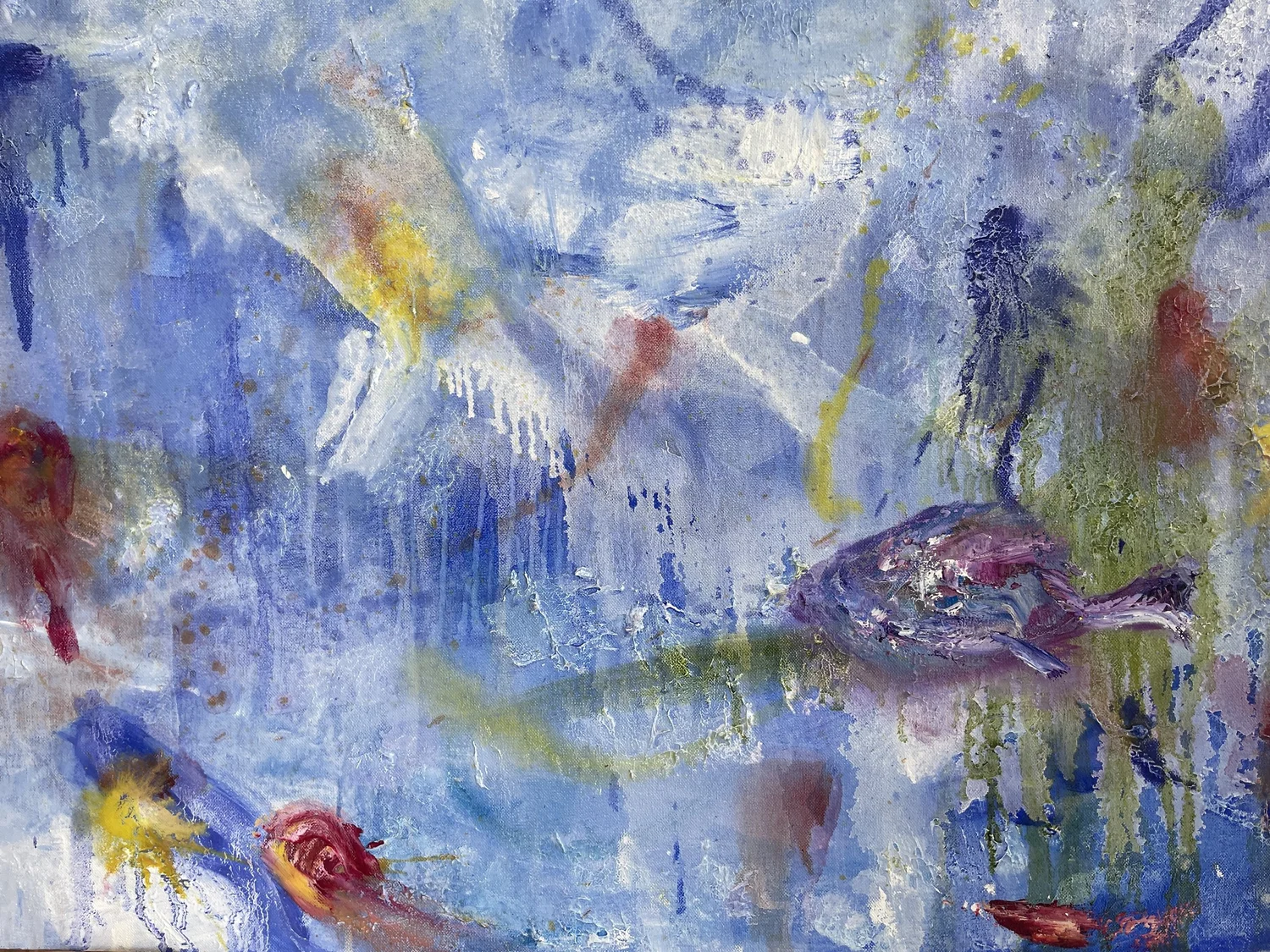 Tipsy Fish, óleo de Isabel Barceló