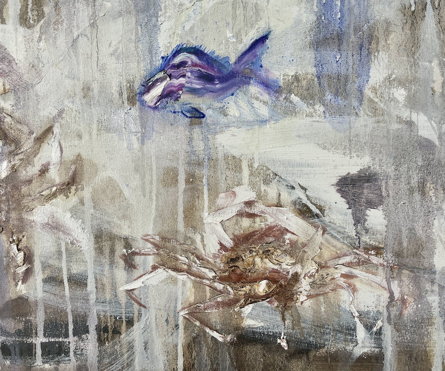 Tipsy Fish, óleo de Isabel Barceló
