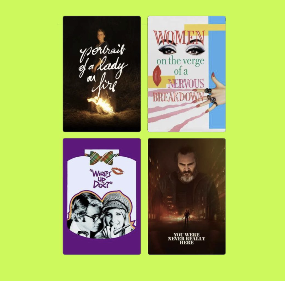 Four book covers arranged in a grid on a bright green background.