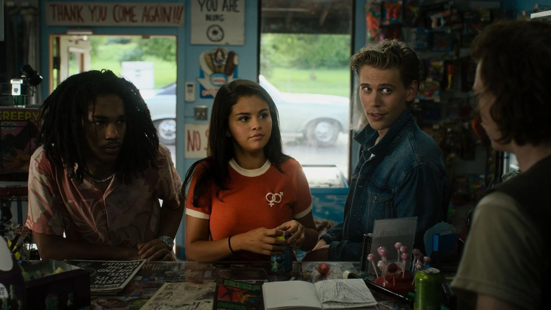 Selena Gomez and Austin Butler in The Dead Don't Die