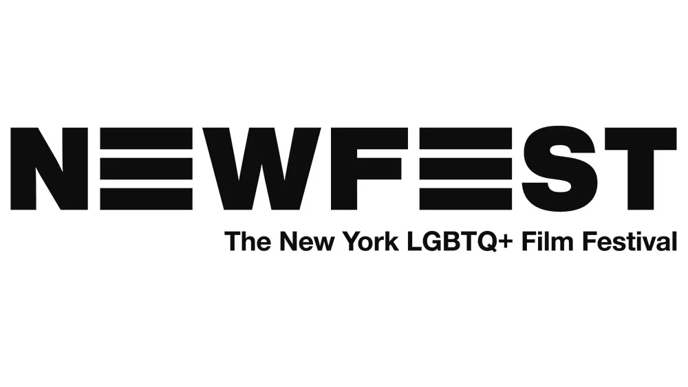 Text logo for NEWFEST, The New York LGBTQ+ Film Festival, in black and white.