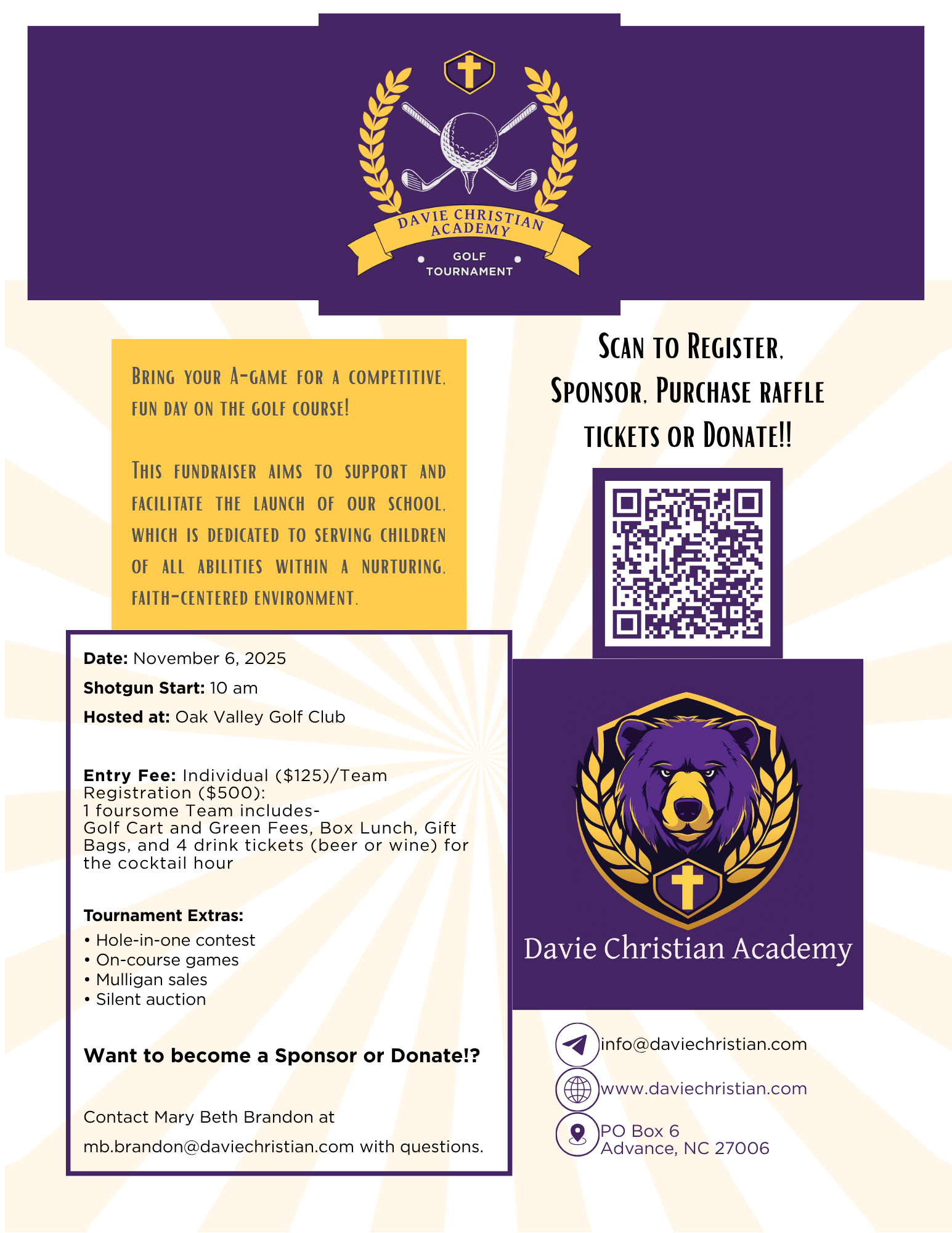 DCA Golf Tournament Benefit
