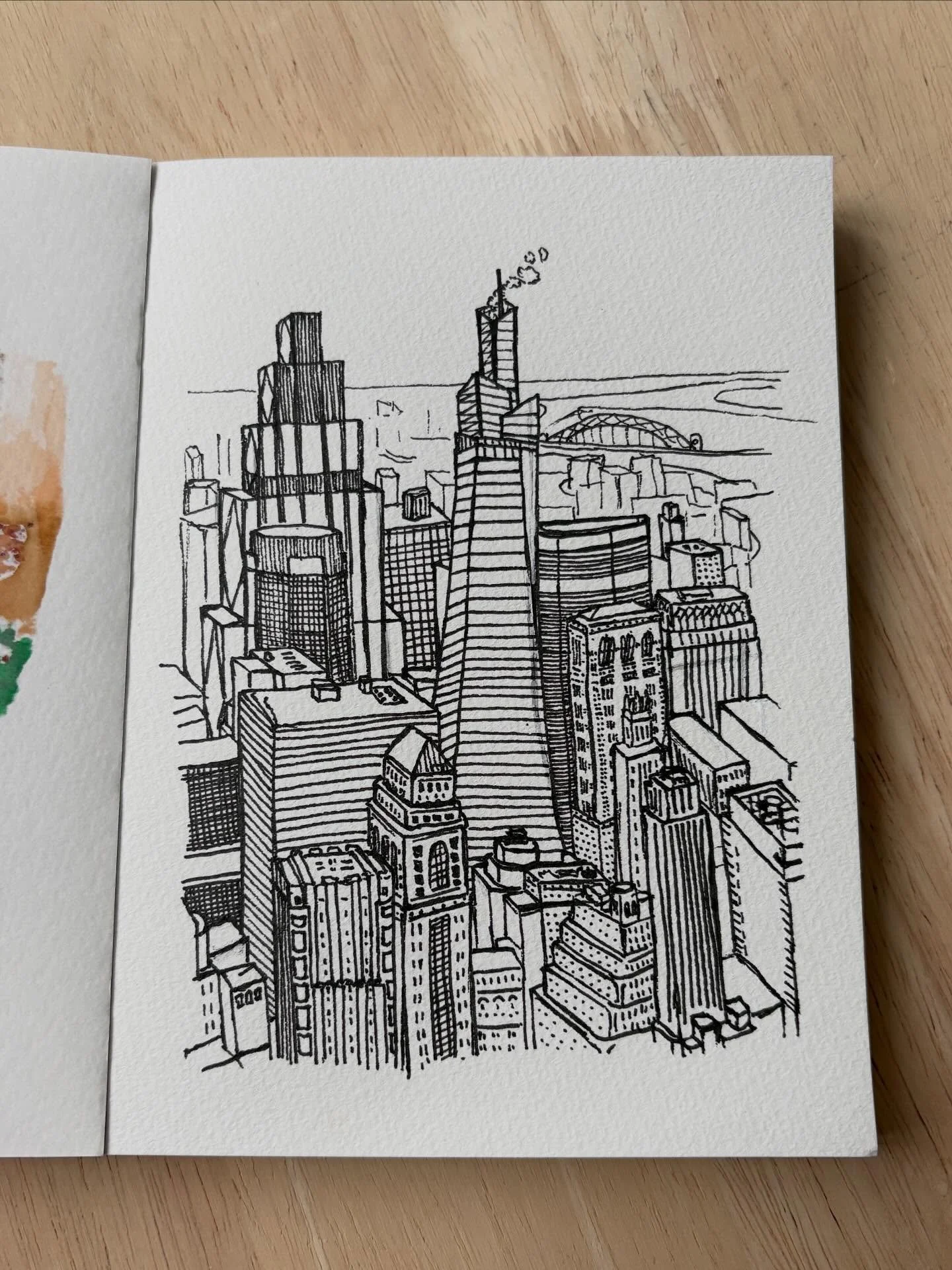 The constant struggle to choose between black&amp;white and color

#sketching #nycsketch