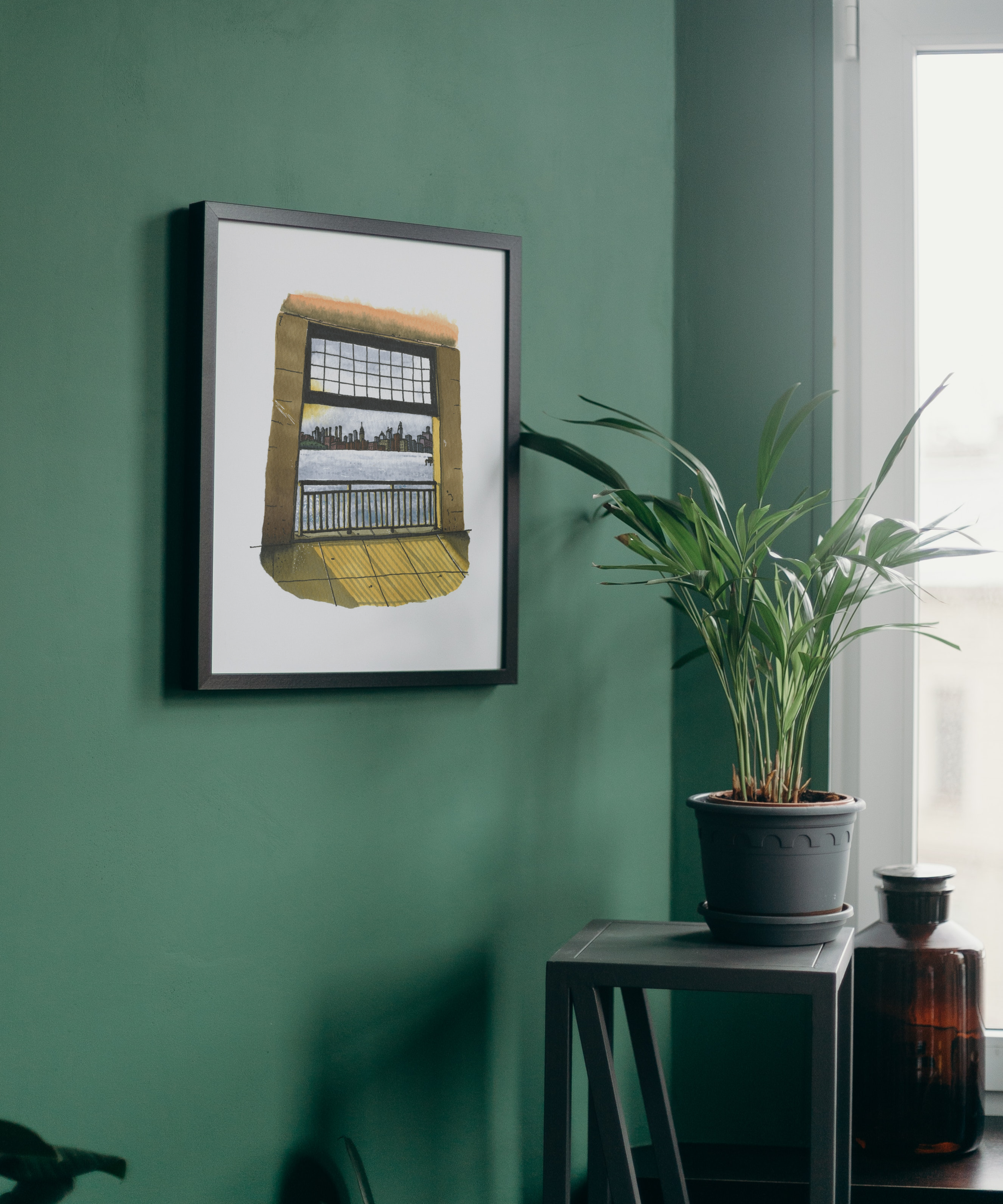 East River New York Art Print (A4 / 8.3 × 11.7 in)