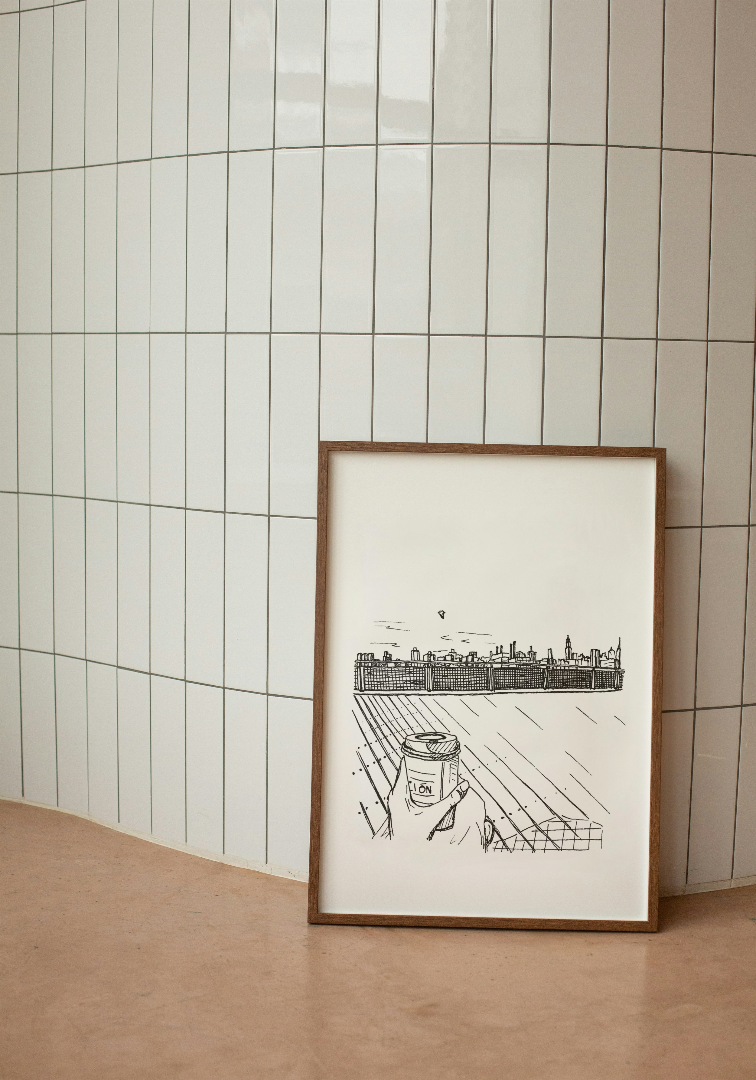 Williamsburg Waterfront New York Art Print (A4 / 8.3 × 11.7 in)