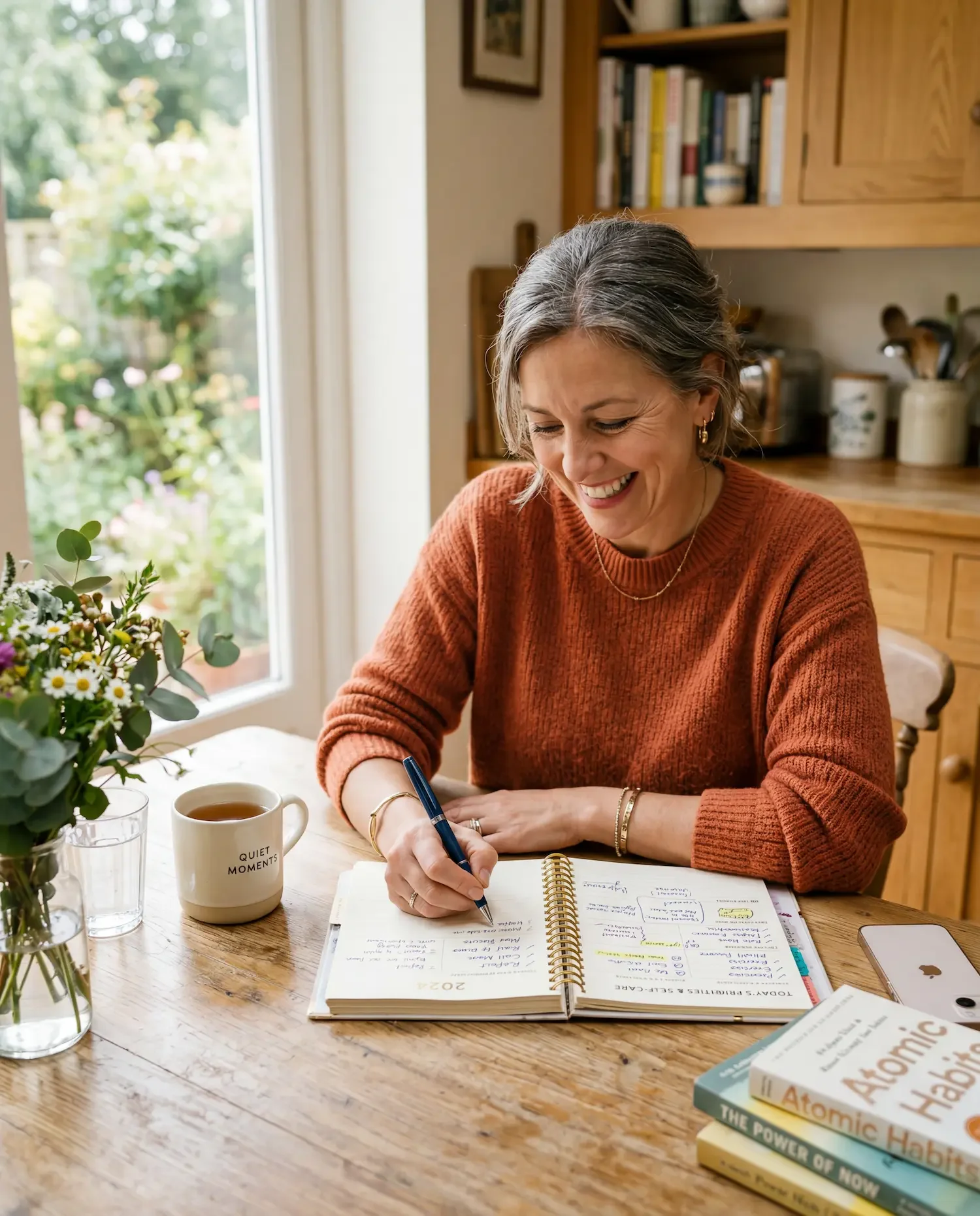 Woman planning her preventive health appointments representing proactive cancer prevention steps for women's long-term wellness