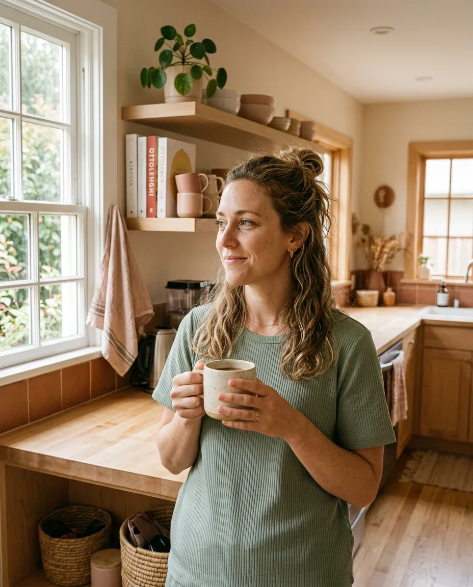 Woman in her 30s experiencing early hormonal changes, representing the first signs of hormonal shifts in midlife women's health