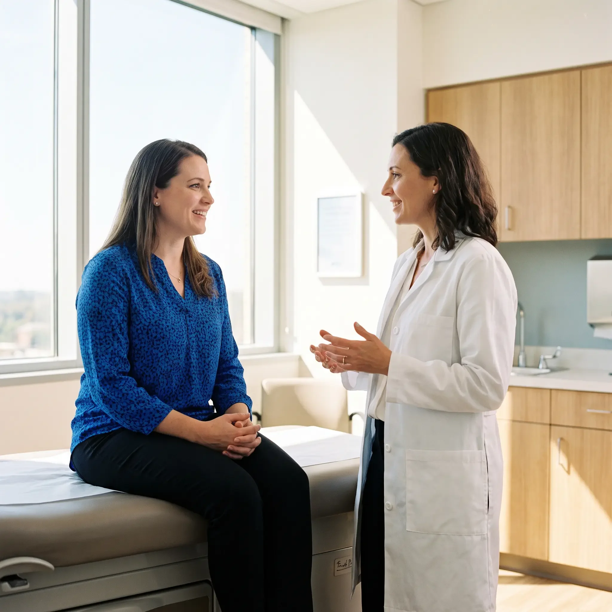 Woman discussing undiagnosed menstrual conditions with Ms.Medicine provider