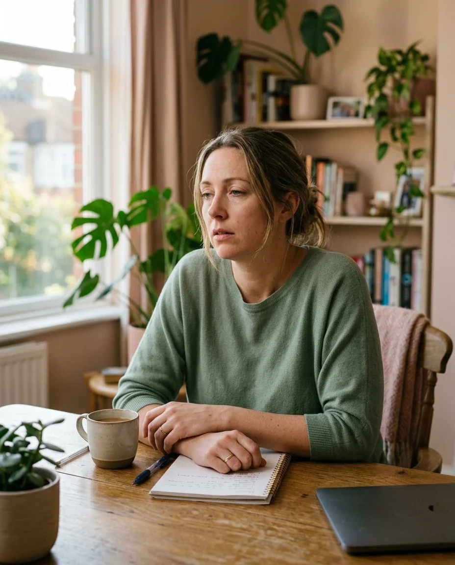 Woman experiencing stress and fatigue, representing the psychological and biological factors that contribute to low libido in women