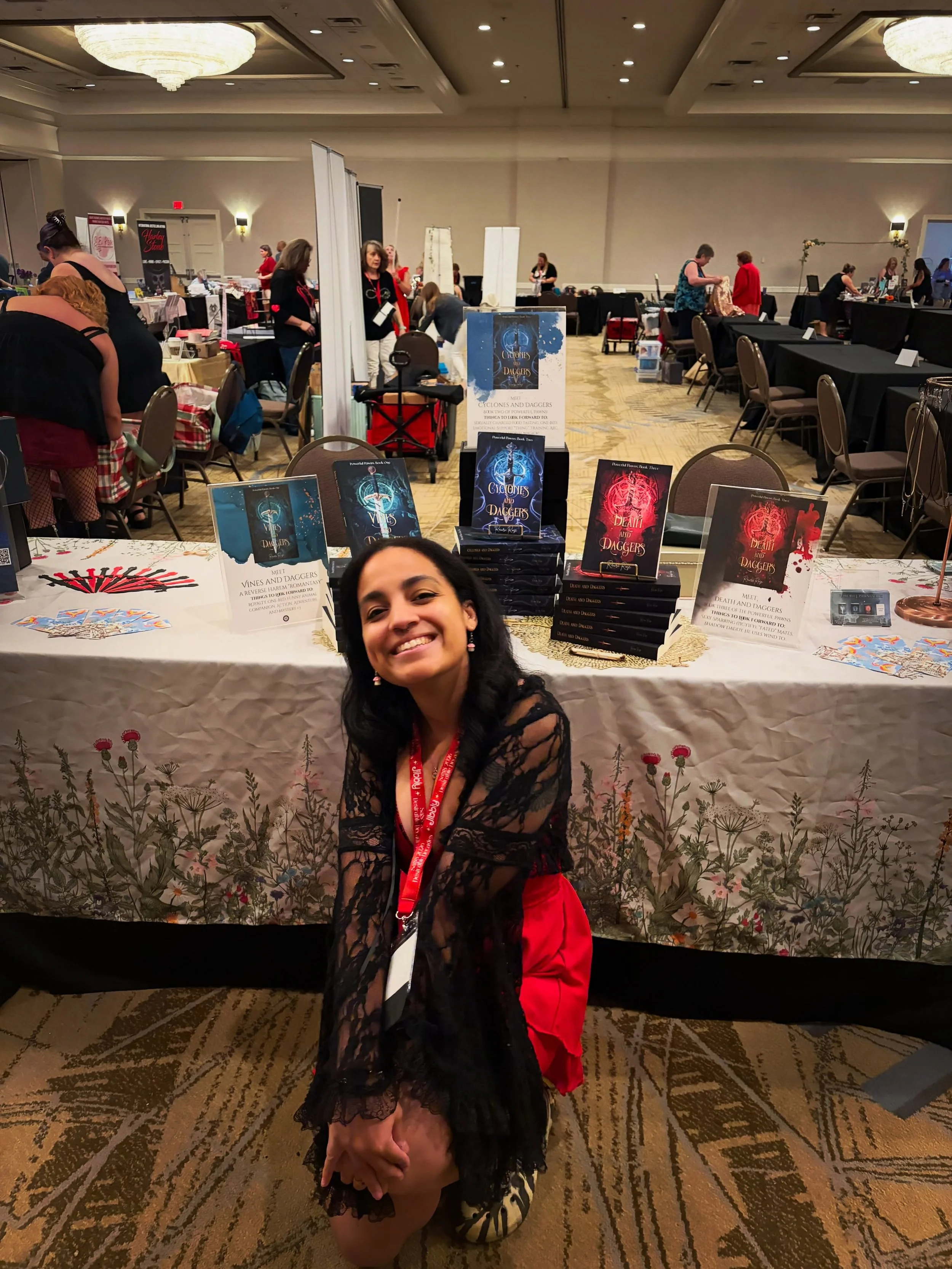 Thank you to everyone who came see me at @sassigning today!! Special thanks to @authormickeyblack for our final in person meet up and to the lovely reader who gave me my new fav little guy who I hath dubbed gregory (the frog!!) see yall later on the 