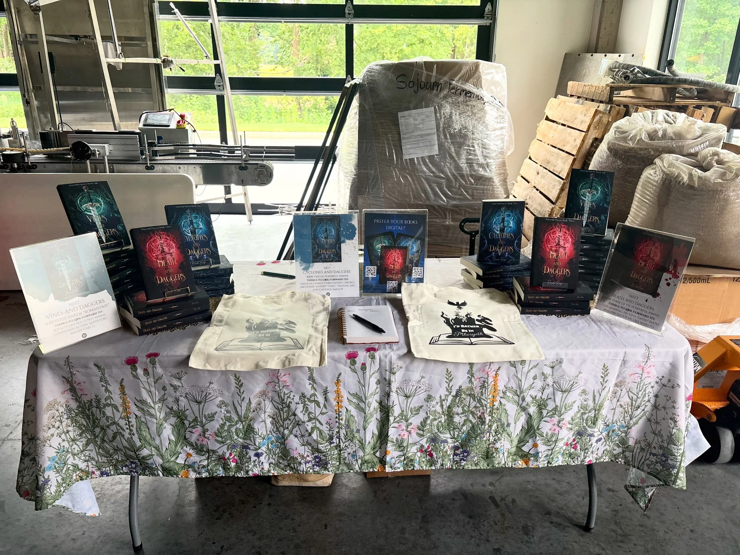 Come see me at @sojournfermentory for Authors and Artisans and get yourself a tote bag (while supplies last!) It&rsquo;s a warm day down here in suffolk so why not get yourself a great book while you enjoy the weather? 

Love yall and hope to see you