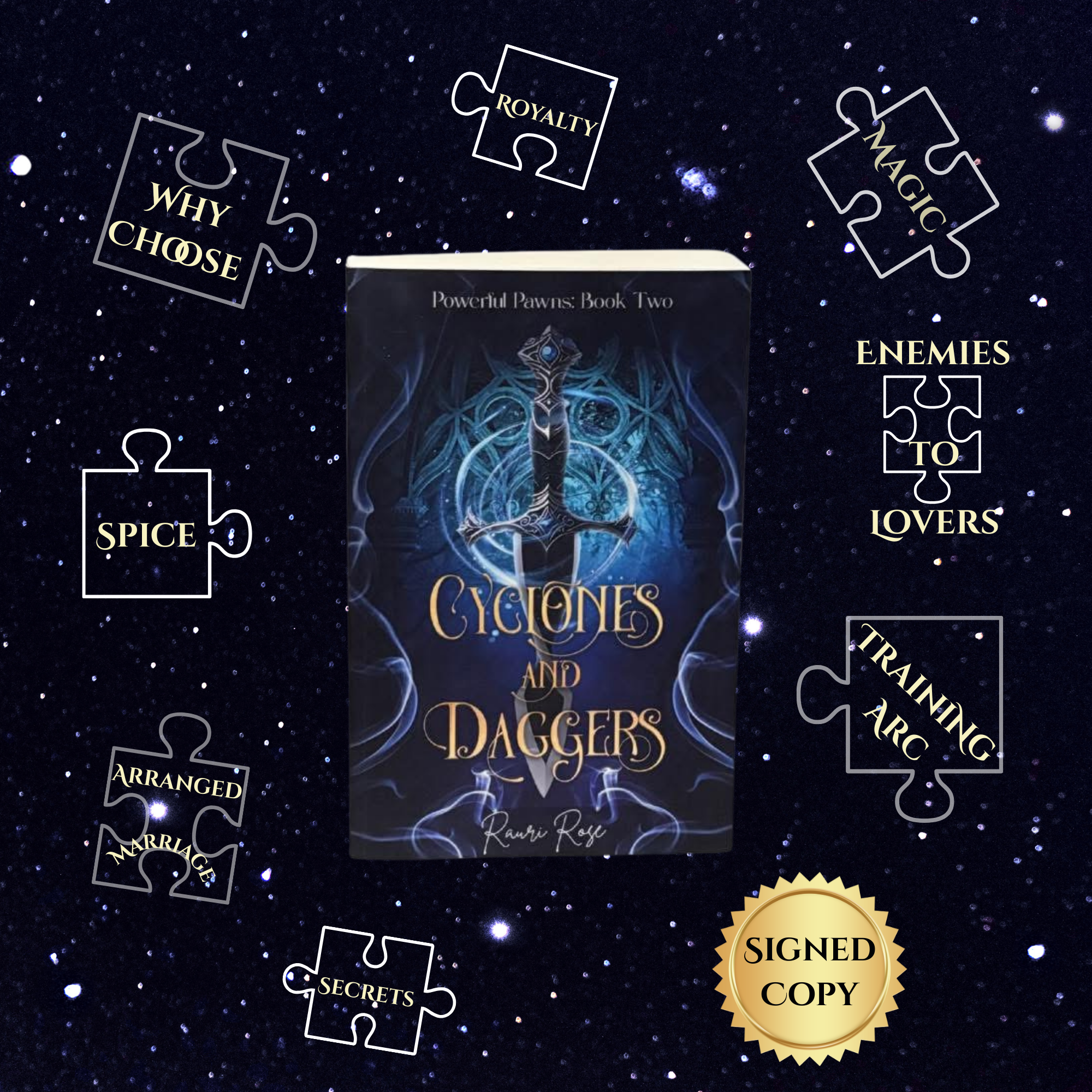 Signed Cyclones and Daggers