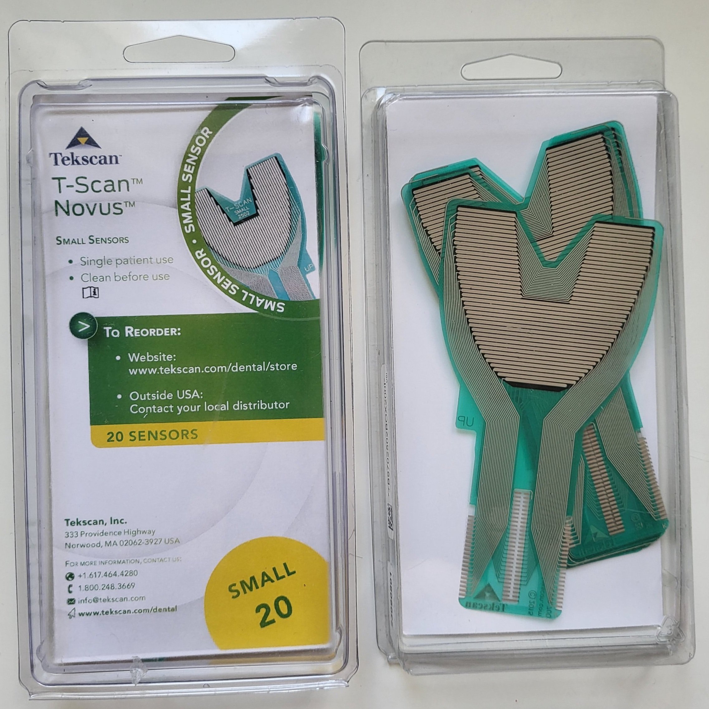 Dental Sensors for T-Scan Novus (20-pack, small or large)