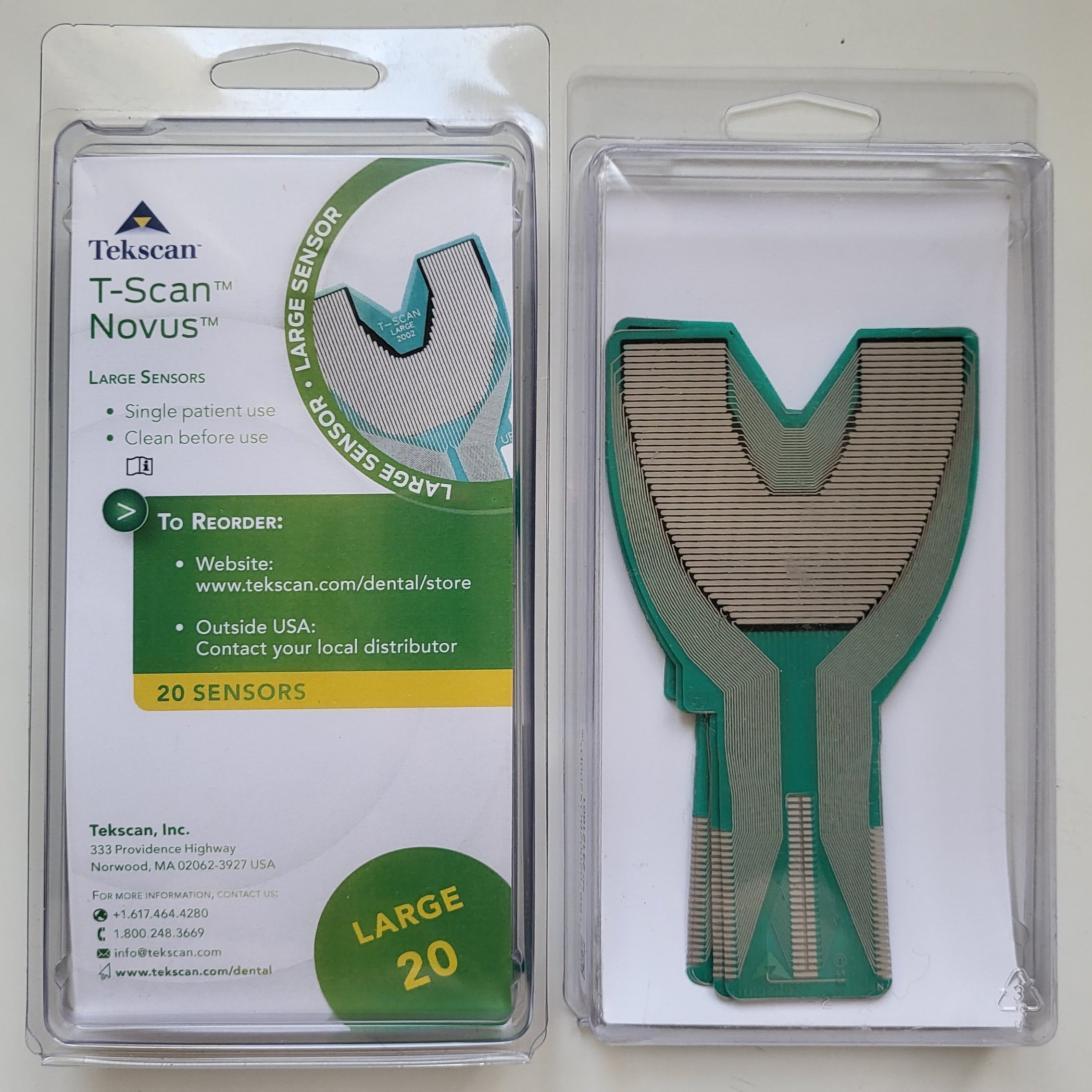 Dental Sensors for T-Scan Novus (20-pack, small or large)