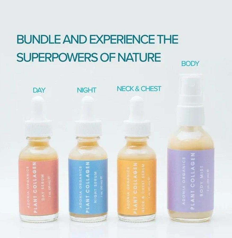 plant based collagen Adonia Organics: Promotes Healthy Skin Production Hydrates smooths wrinkles