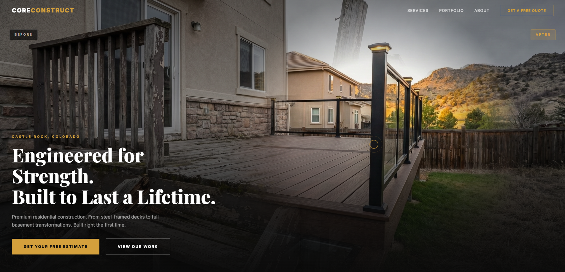 CoreConstruct construction website