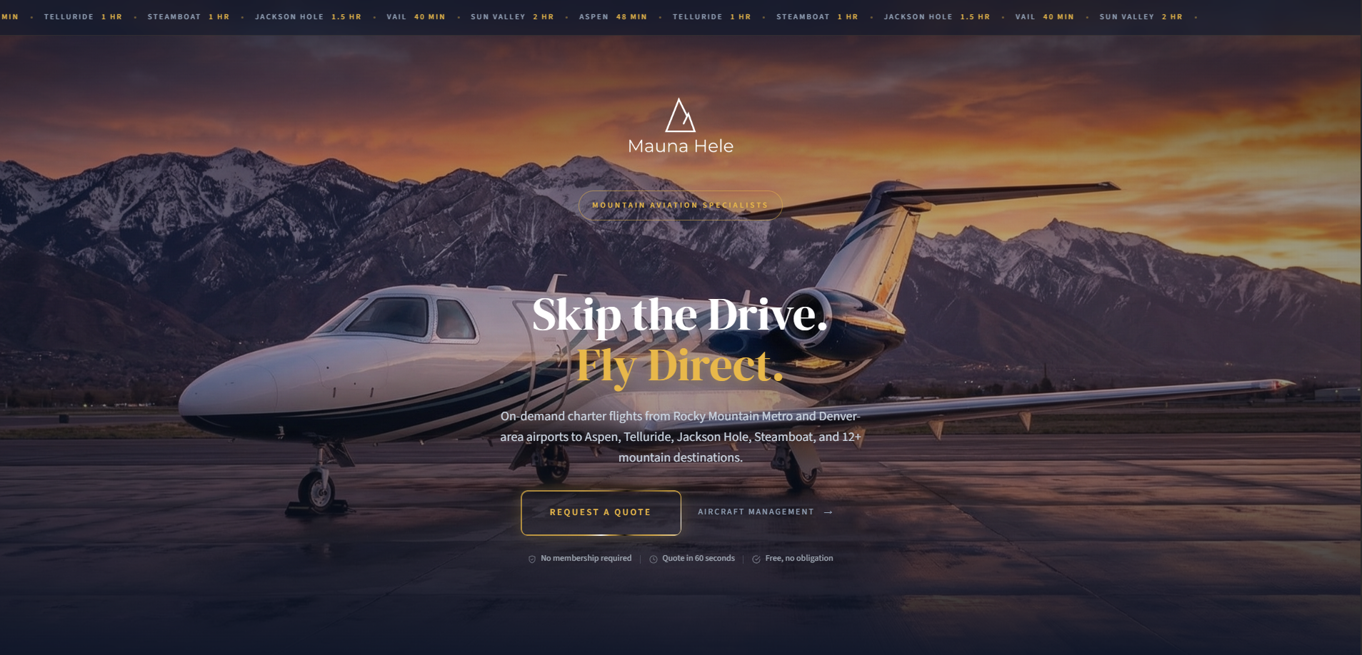 Mauna Hele Aviation website