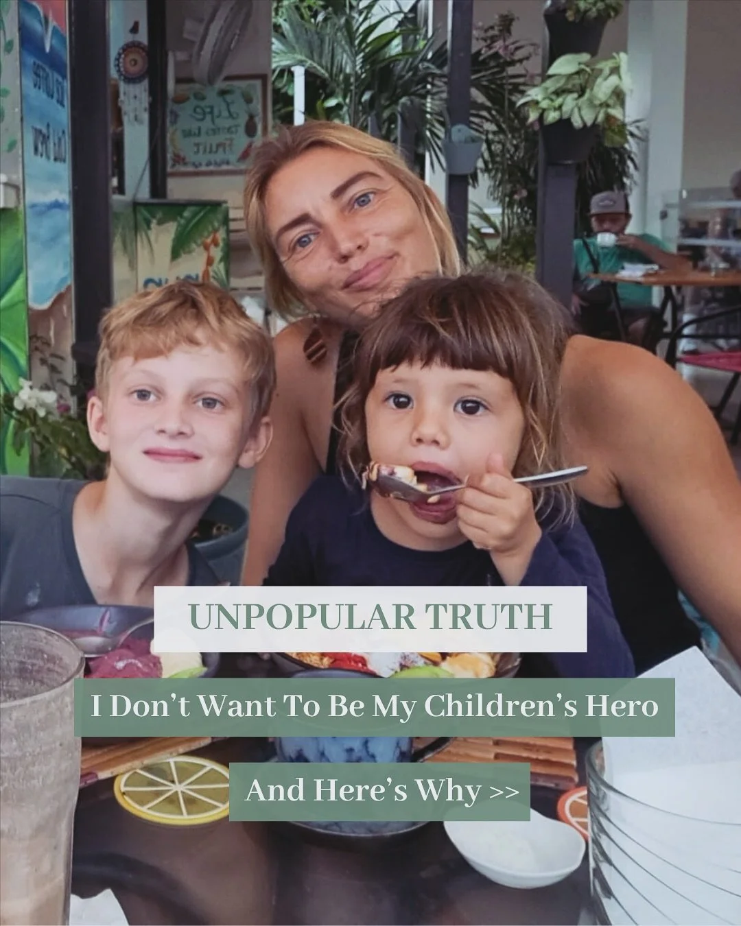 I don’t want to be my children’s hero…
I don’t believe in perfection.
Not in parenting, not in myself, not in the idea that we’re supposed to have it all figured out.
We’re just human - flawed, carrying our own s