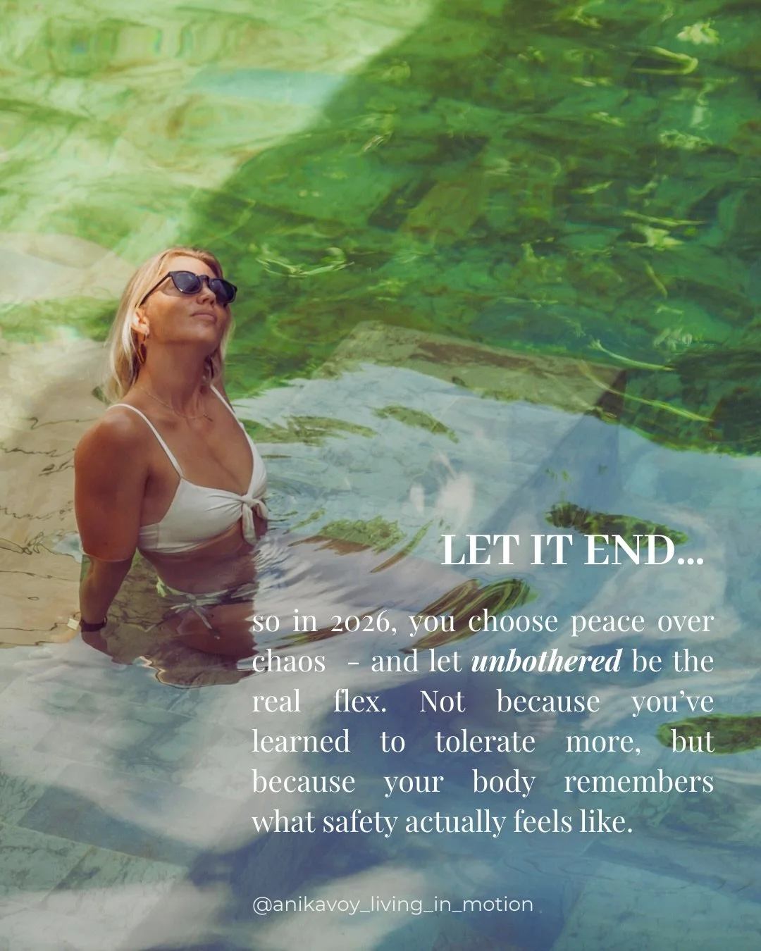 Let in end, so in 2026 &hellip;

Calm doesn&rsquo;t come from overanalyzing. It comes from staying in your body when it would be easier to leave.

Boundaries aren&rsquo;t something you express better - but something your nervous system enforces natur