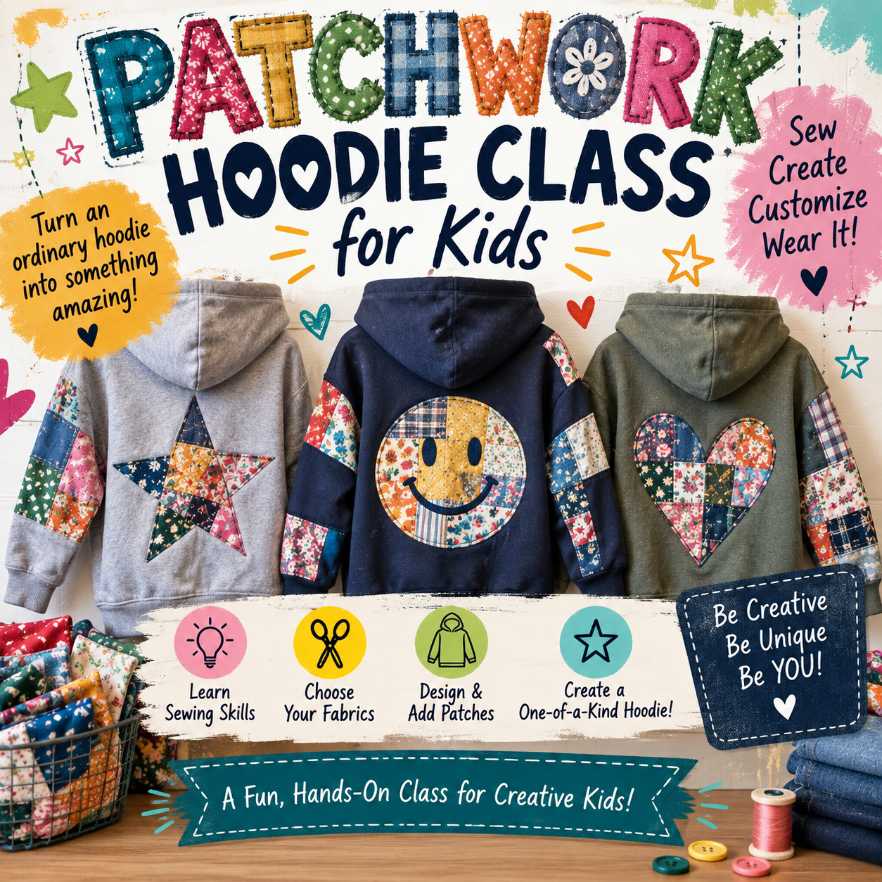 Patch it Up! Hoodie Workshop 