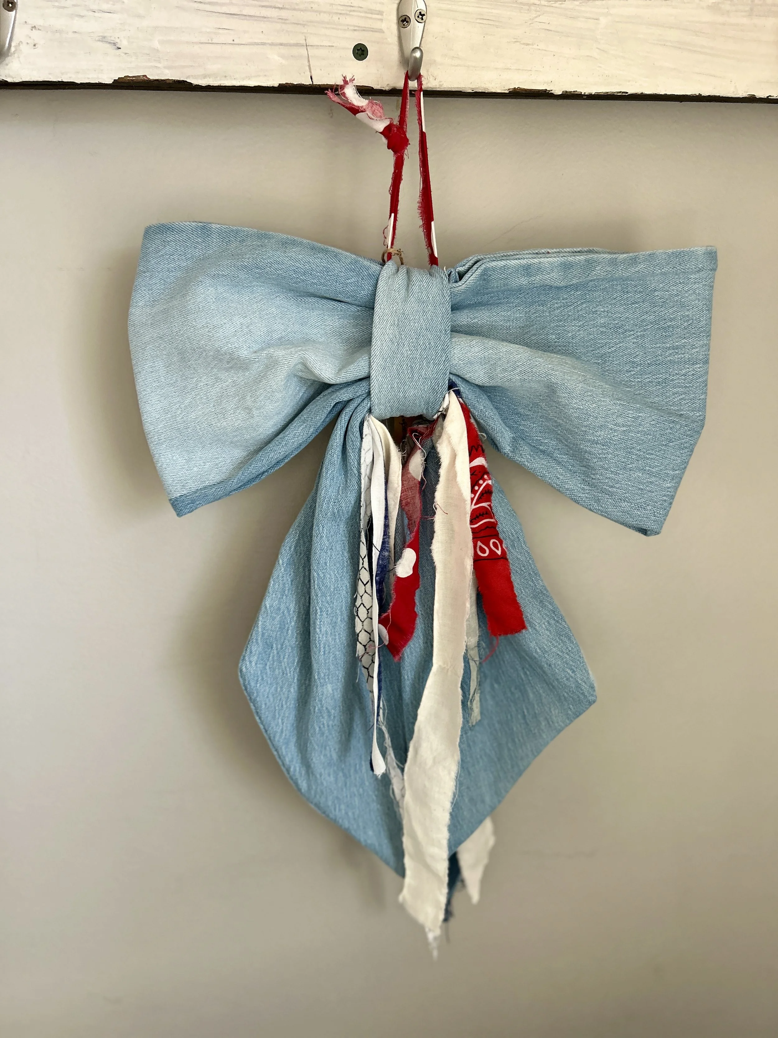 Denim Decorative Fabric Bow 2