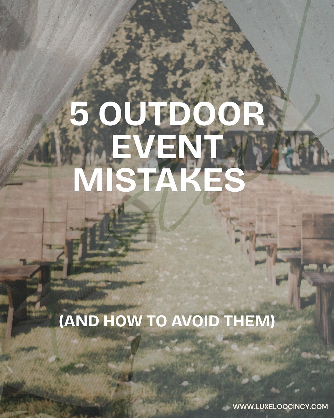 Outdoor events = magic 🌿 But even the most stunning setup can go sideways when one &ldquo;small&rdquo; detail is overlooked.

I&rsquo;m Sadie Healy with Luxe Loo Cincy, and having planned events for 15+ years, I&rsquo;ve seen the behind-the-scenes r