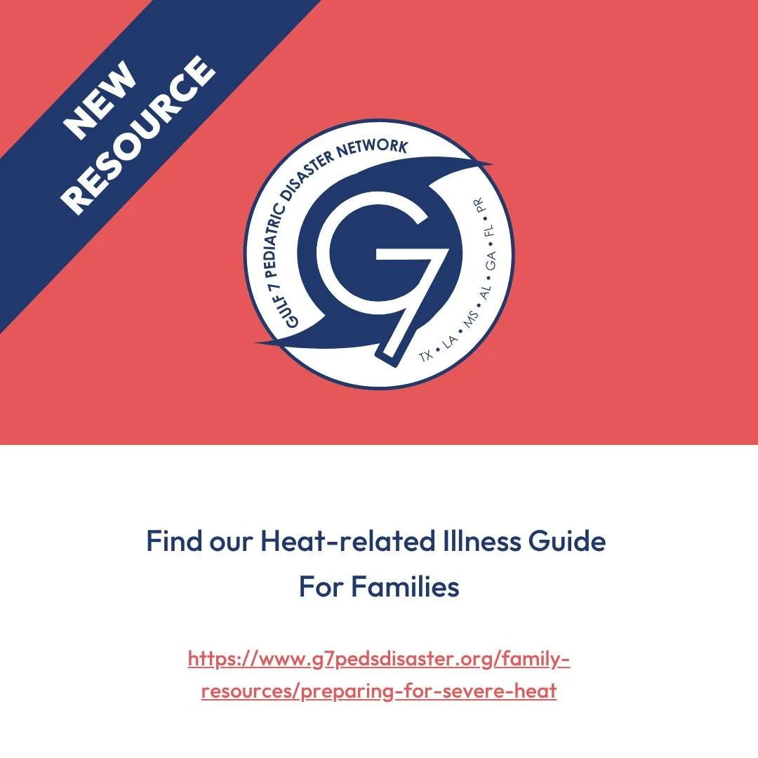 ☀️ New resource for families!

As temperatures rise, children can be especially vulnerable to heat-related illness. G7&rsquo;s Preparation for Severe Heat: A Guide for Families provides simple tips to help families prevent heat illness, prepare for p