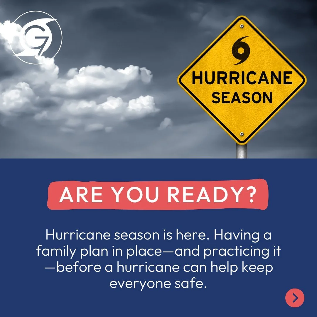 ✅📋Hurricane season is officially here! G7 has created a free, printable safety checklist to help you and your family prepare today!

Visit our website to learn more!