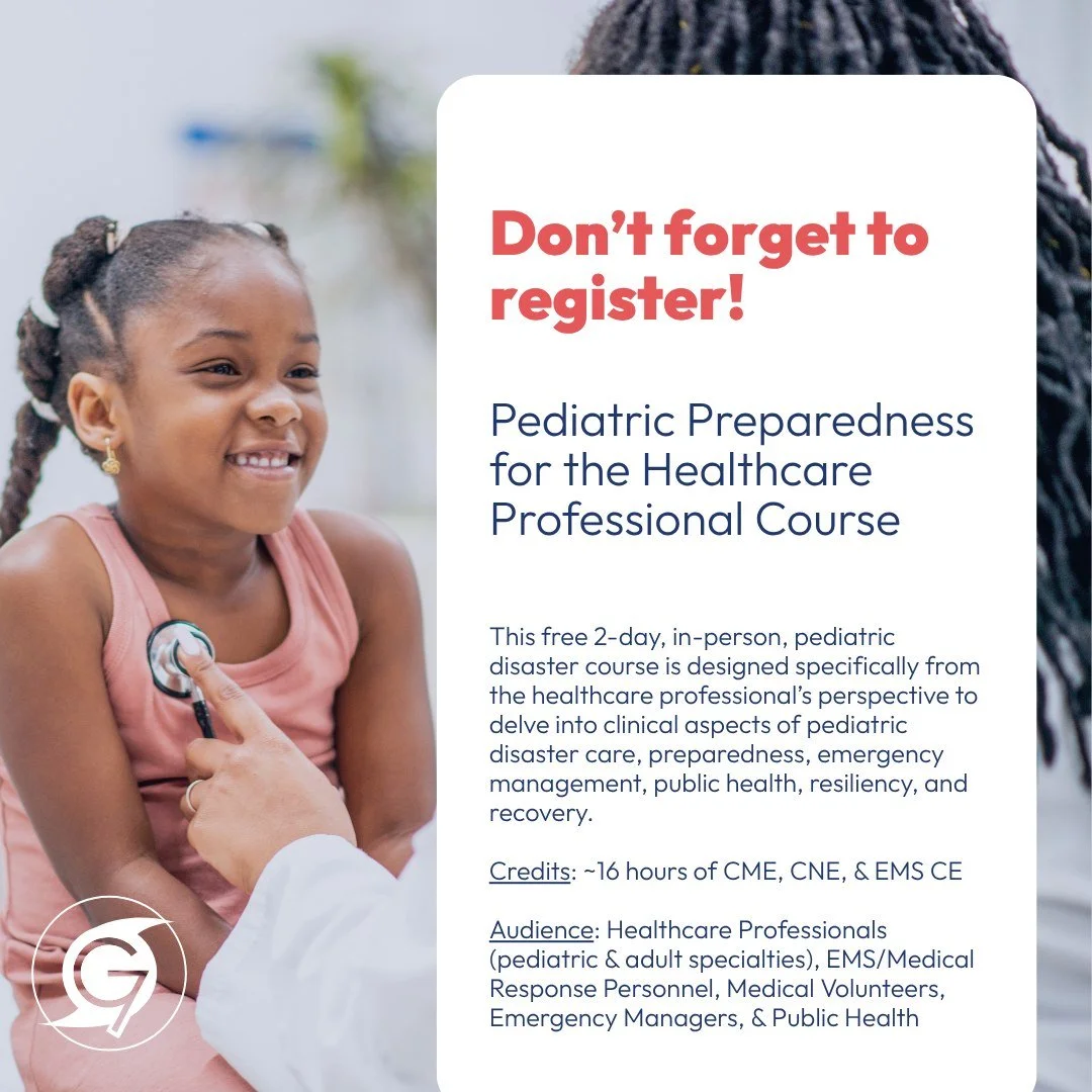 📢 It&rsquo;s not too late to register for G7&rsquo;s FREE PPHP Course prepares healthcare professionals for pediatric disasters through hands-on, in-person training focused on clinical care, resiliency &amp; emergency response.

✅ September 14-15, P