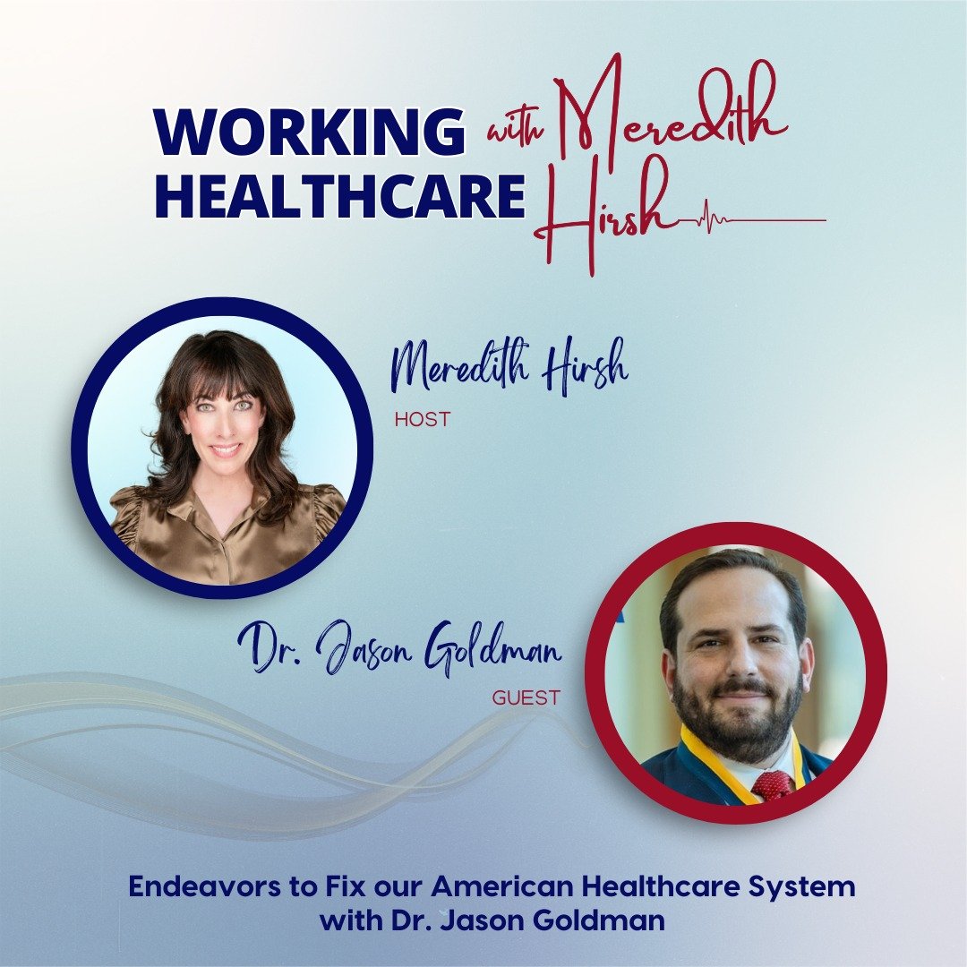 🎧 Releasing tomorrow!

Dr. Jason Goldman : Endeavors to Fix our American Healthcare System

Join @meredithhirsh for an in-studio Working Healthcare interview featuring Dr. Jason Goldman, President Elect of the American College of Physicians. Togethe