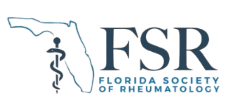Florida Society of Radiologic Technologists logo with a stylized outline of Florida, a caduceus symbol, and text that reads 'FSR Florida Society of Radiologic Technologists'.