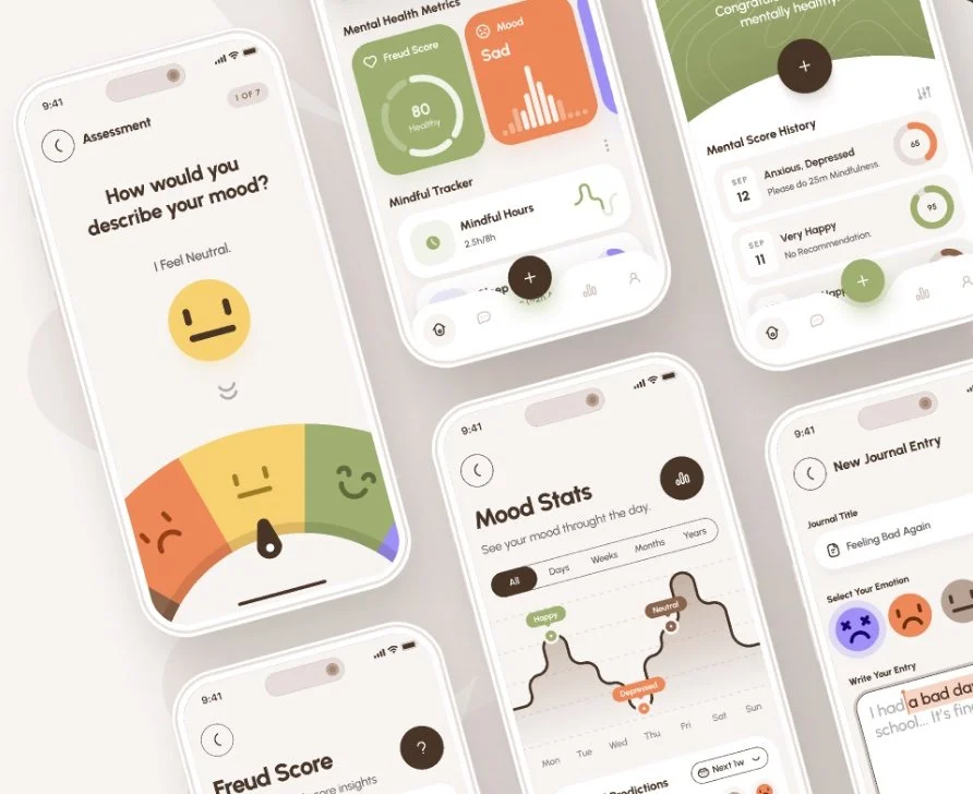 AI Mental Health App (UX, UI, Product Design)