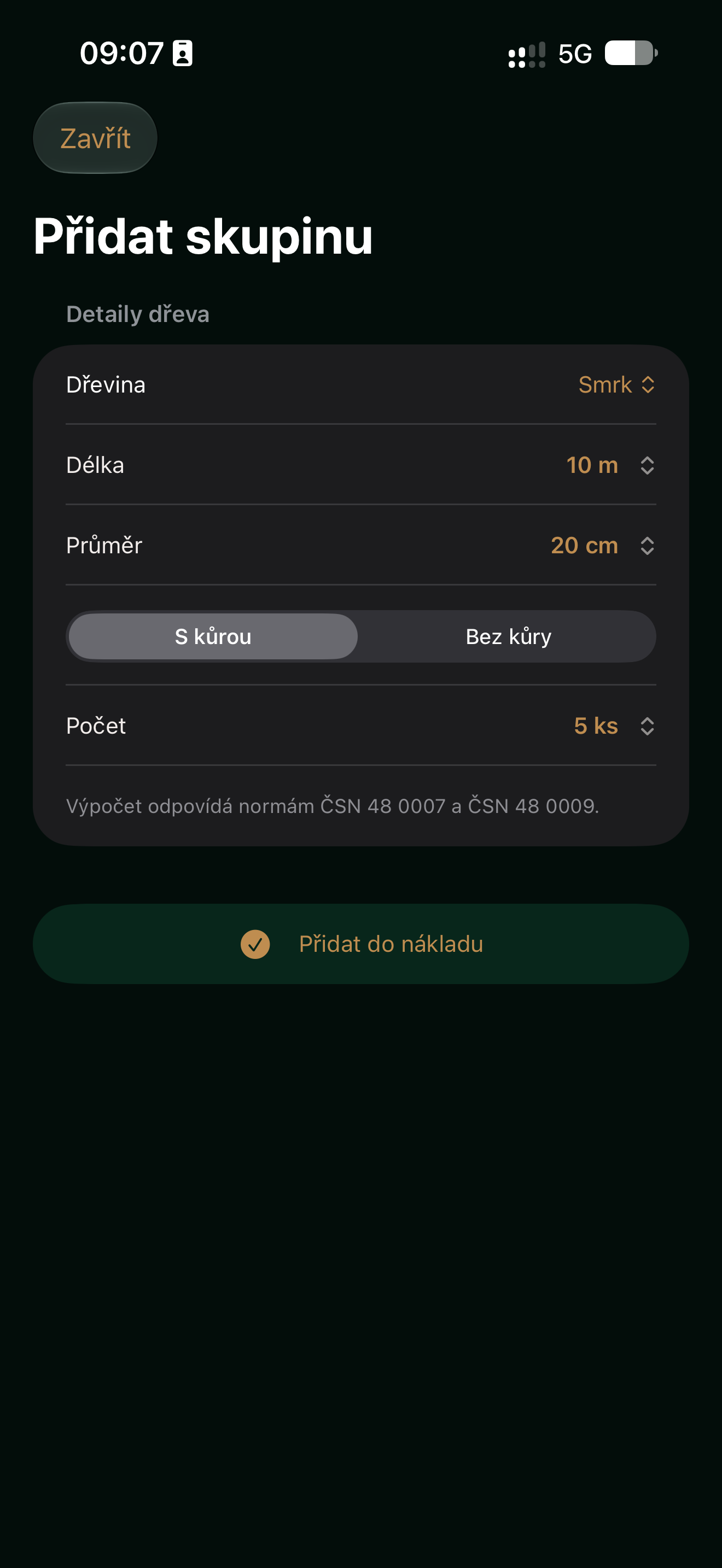 2 - dialog přidání kmene