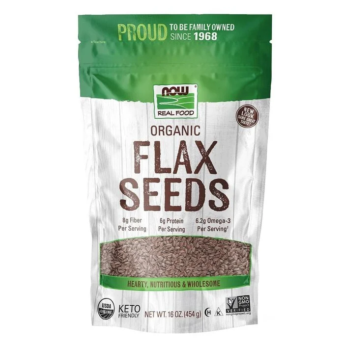 Flax Seeds, Organic, 1lb, NOW Foods