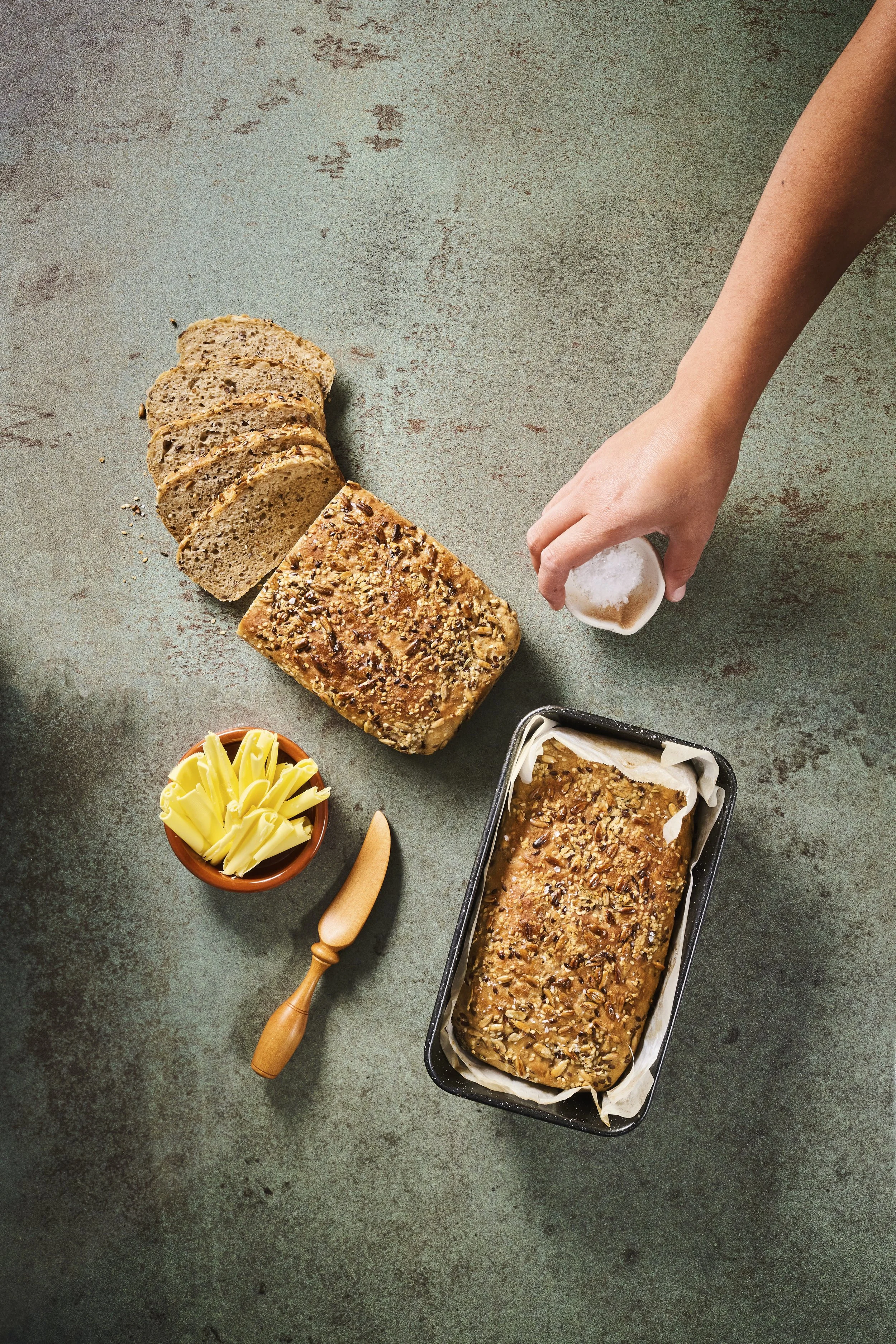No knead seed bread