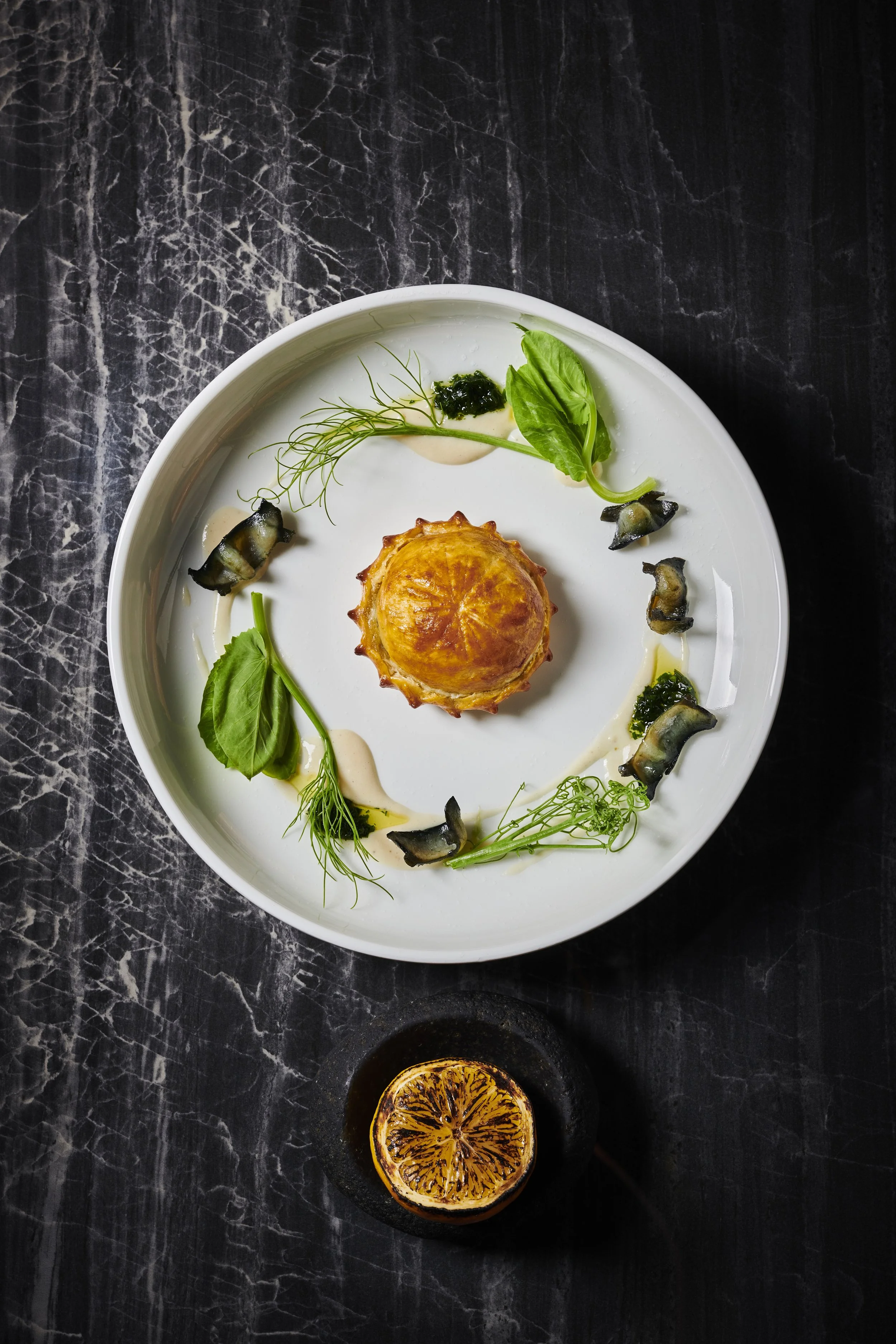 smoked ika pāua pie
