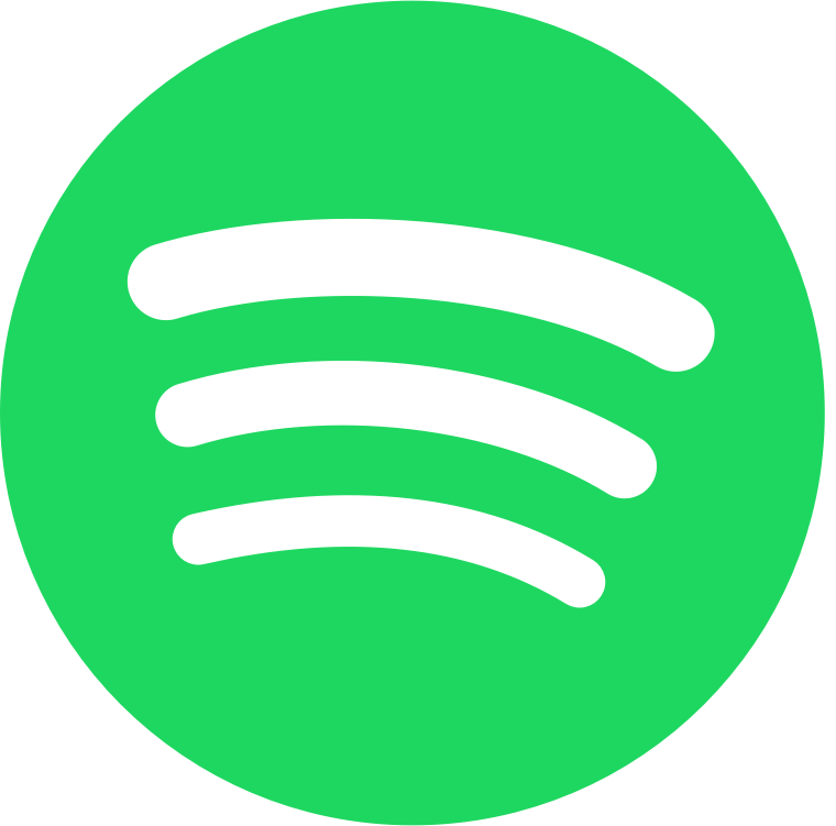 Green circle with black stylized sound waves indicating the Spotify logo.