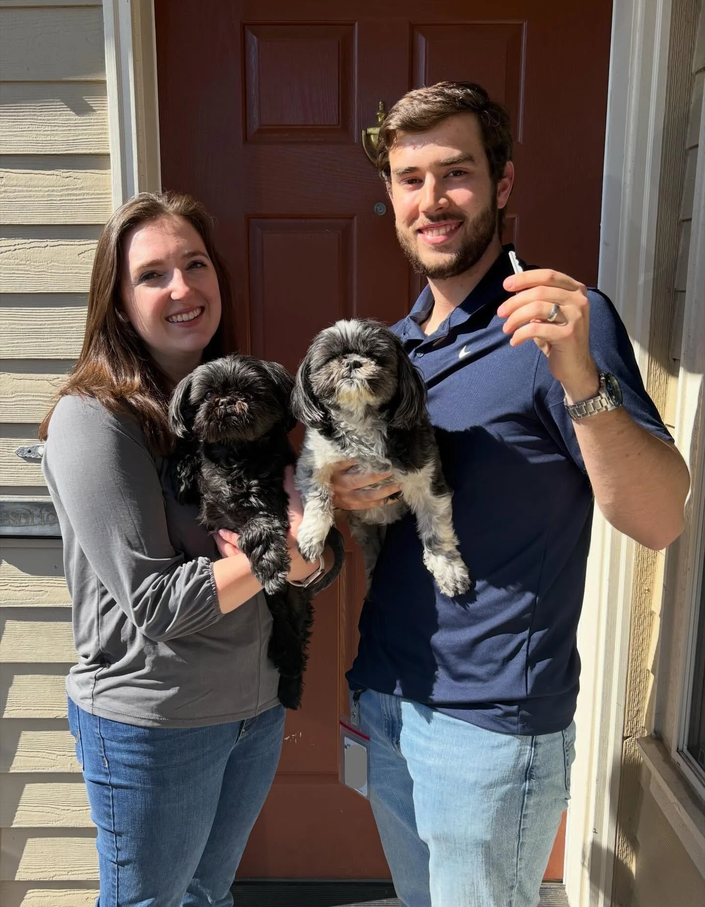 Huge congrats to these two! I got to hand over the keys to them and the pups this afternoon. This house stole their hearts online and we were able to secure it and negotiate repairs + concessions on top of it. They knew what they wanted and we made i