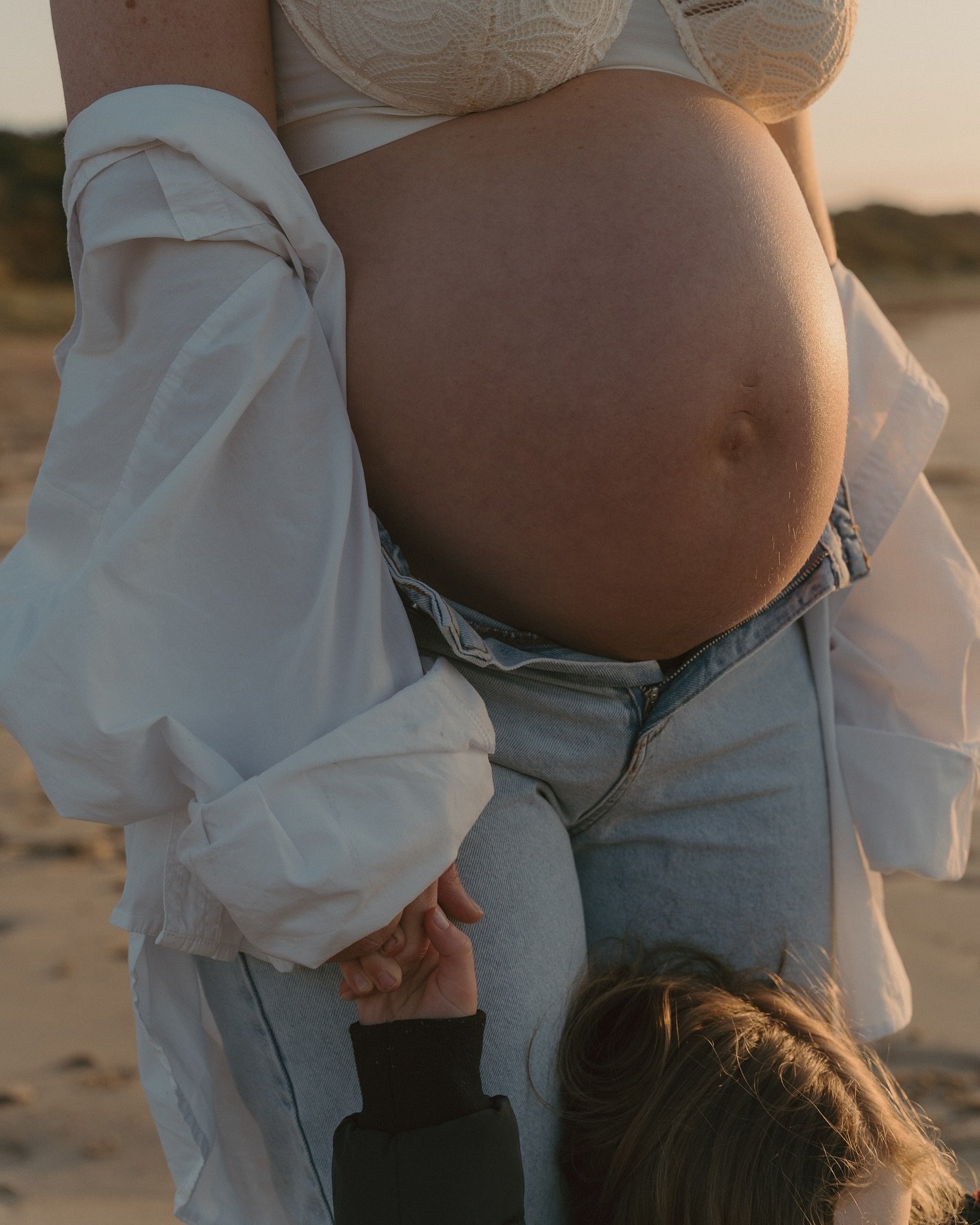 Sweet moments of connection before three become four 🥹