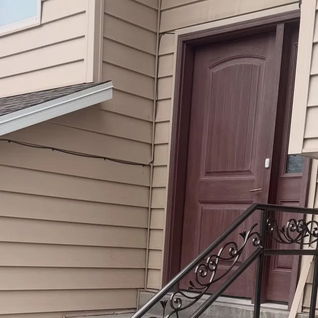 Ornamental scroll entry railing