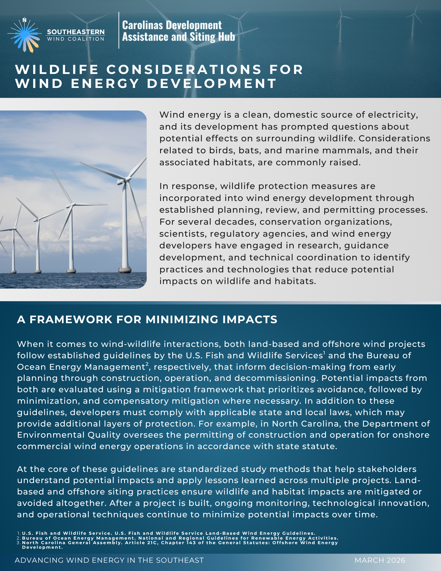 Wildlife Considerations for Wind Energy Development