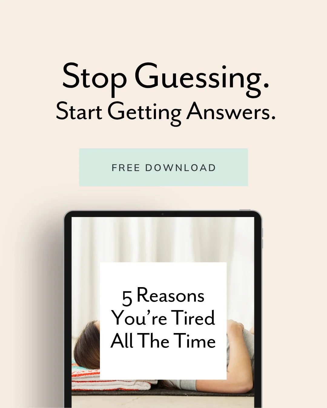 Tired of being tired?
New freebie at calibratewell.com
It's that time of year when it's sometimes hard to tell if we're just running on empty (hello, holiday madness!) or if something deeper is going on. 
We walk you through the top 5 reason