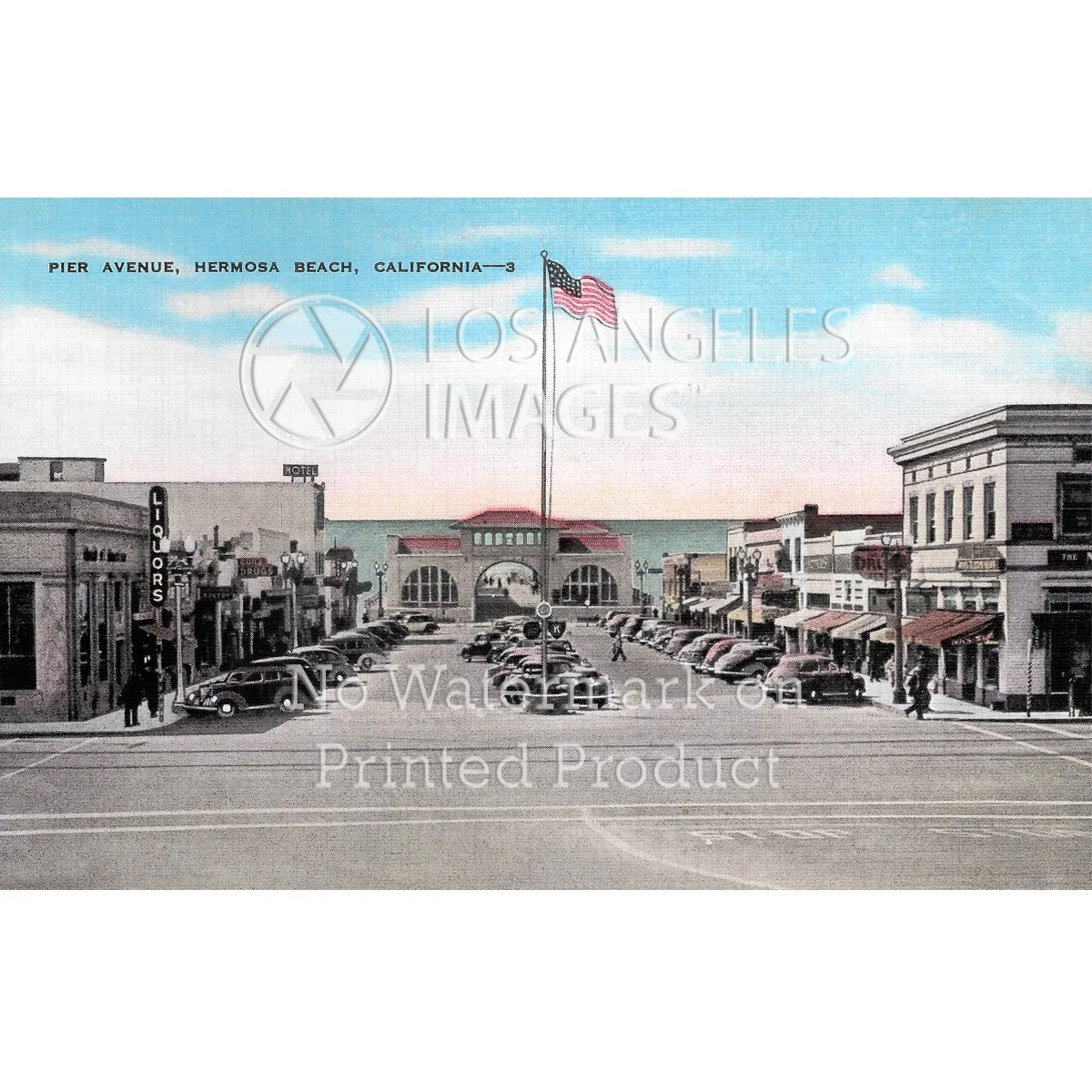 Hermosa Beach Pier Avenue - Circa 1940