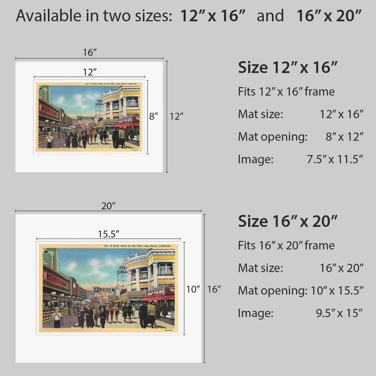 Wall Art - Long Beach The Pike - 1940